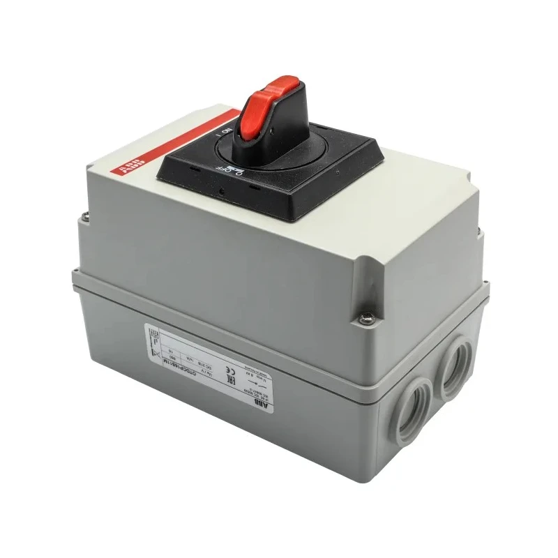 ABB 2-Pole Base Isolator Switch, IP65, 16A, 75 kW, Black Handle OTDCP16S11M 1SCA125129R1001
