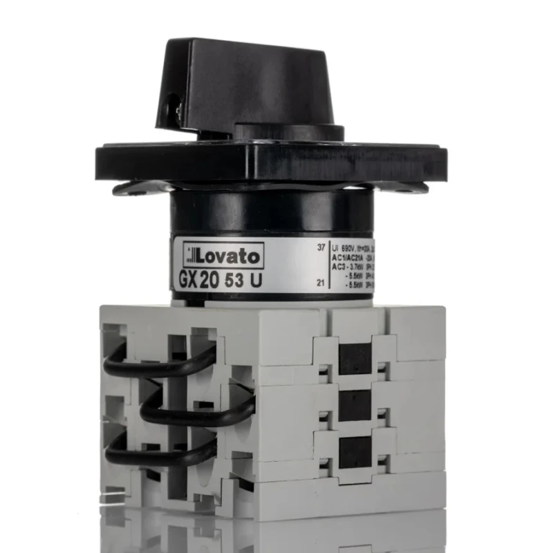 Lovato Electric Cam Switch 3 Position 60 Degree Knob Actuator 20A GX2053U