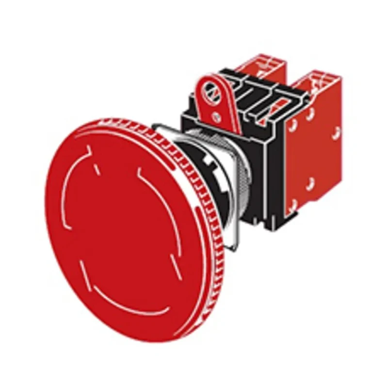 Omron A22E Series Turn Reset Emergency Stop Push Button Panel Mount 22 mm Cutout 2 NC IP65 A22E-L-02
