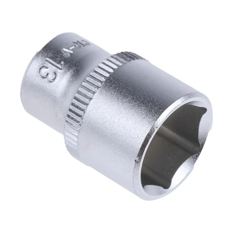 RS PRO Chrome Vanadium Steel 6 Point 1/4 in Drive 13 mm Square Socket 830-4022