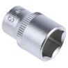 RS PRO Chrome Vanadium Steel 6 Point 1/4 in Drive 13 mm Square Socket 830-4022
