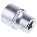 RS PRO Chrome Vanadium Steel 6 Point 1/4 in Drive 13 mm Square Socket 830-4022