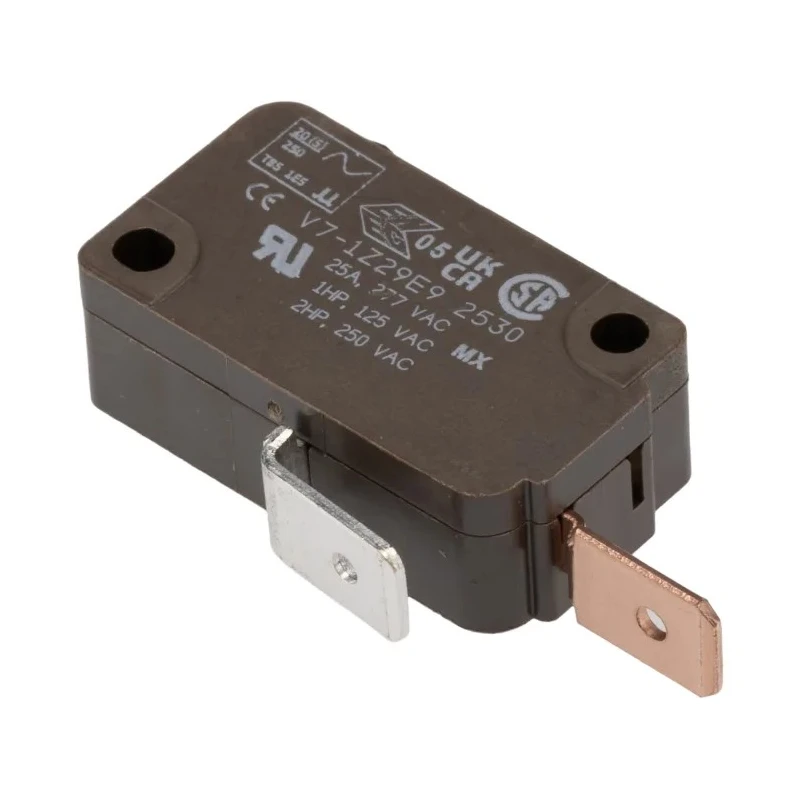 Honeywell Technologies Pin Plunger Micro Switch, Quick Connect Terminal, 25A Contact Current, 125 V AC, Miniature V7-1Z29E9