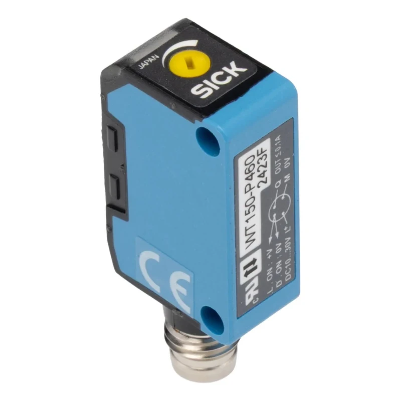 SICK Background Suppression Photoelectric Sensor, Block Sensor, 2 mm to 100 mm Detection Range, PNP Output, IP67 WT150-P460