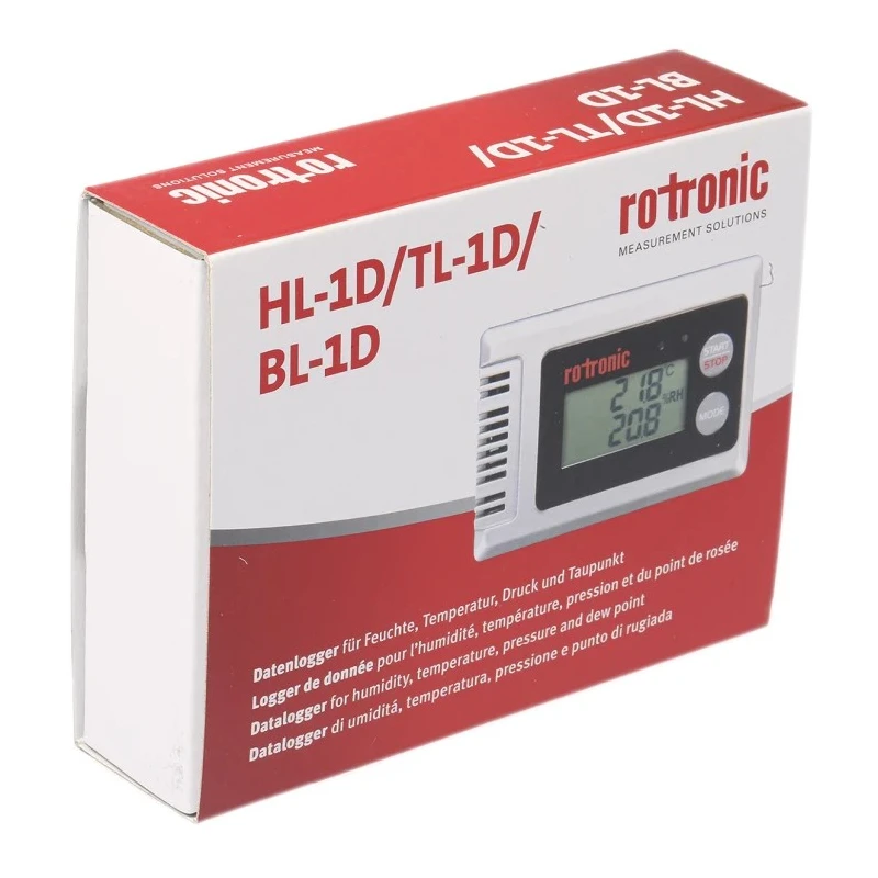 Rotronic Instruments HL-1D Temperature & Humidity Data Logger USB Mini-Port IP67, LCD Display, 3 Year Battery Life HL-1D