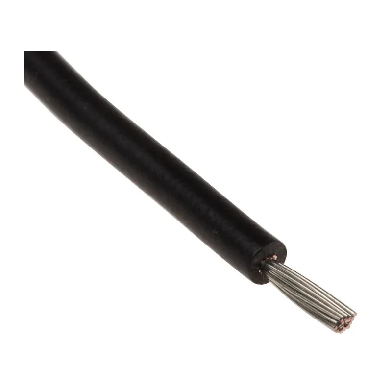 RS PRO Black 0.6 mm² 20 AWG Hook Up Wire 19/0.2 mm Copper Conductor 100 m Polyvinyl Chloride 851-3614