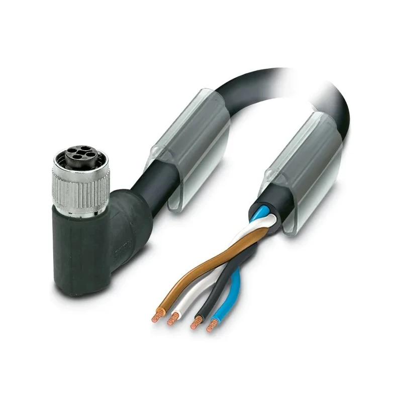 Phoenix Contact 4 way Right Angle to Female 4 way Unterminated Sensor Actuator Cable 5m 60V PUR Jacket 1408829