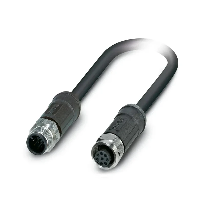 Phoenix Contact Sensor Actuator Cable Male 8 Way M12 Straight to Female 8 Way M12 Straight, 2 m, SAC-8P-M12MS 1407277