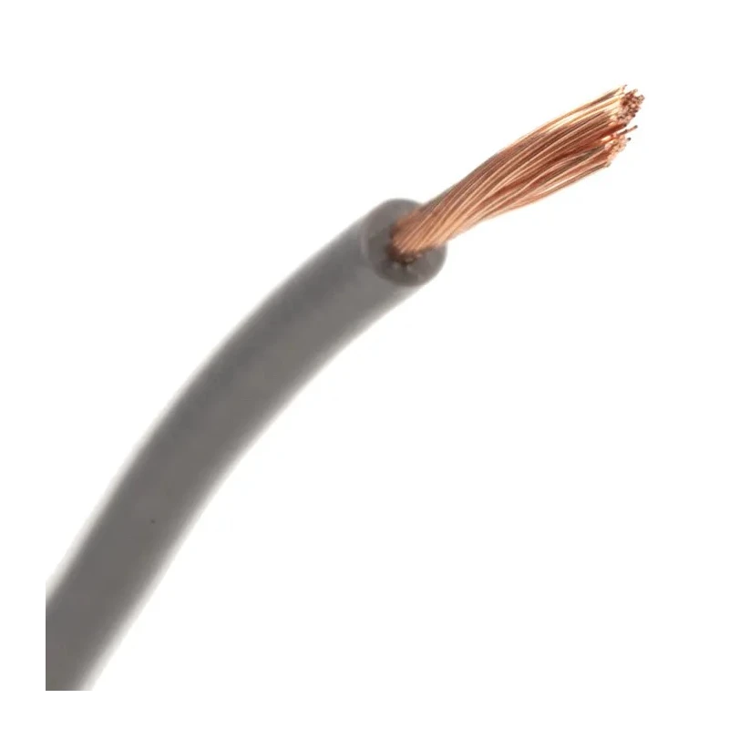 RS PRO Grey 0.26 mm² Stranded Polyvinyl Chloride Hook Up Wire, 23 AWG, 3/0.07 mm Strands, 100 m Length, 250 V, 105°C 860-6722