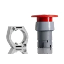 EAO Twist Release Emergency Stop Push Button Front Mount 22.5 mm Cutout Diameter IP65 704.074.2
