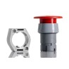 EAO Twist Release Emergency Stop Push Button Front Mount 22.5 mm Cutout Diameter IP65 704.074.2