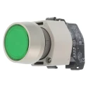 EAO 04 Series Green Latching Push Button Head 22.5 mm Cutout Flush Plastic IP65 704.062.5