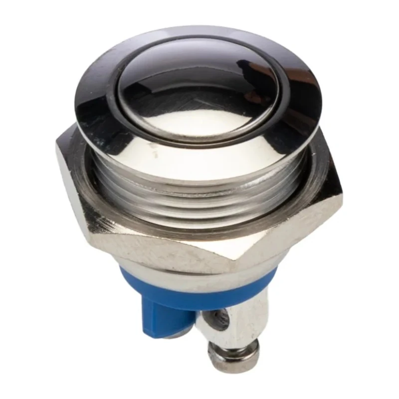 Bulgin Push Button Switch, Momentary, Panel Mount, SPST, IP65, 16.2 mm Cutout, 36 V DC, 2A MP0042