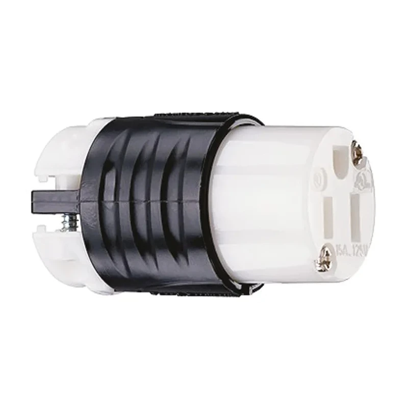 PASS & SEYMOUR 15A 125V USA NEMA 5-15R Mains Socket Black Grey Nylon Body Screw Termination PS5269-X