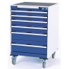 Bott Heavy Duty 5-Drawer Steel Drawer Unit 980 mm x 650 mm x 650 mm Blue Grey 40402035.11v