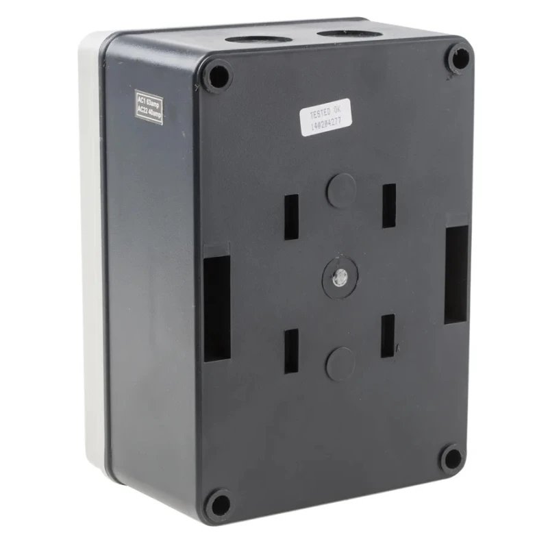 RS PRO 3-Pole Panel Mount Isolator Switch 63A 18.5 kW IP65 Red Handle IP65