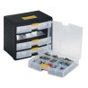 RS PRO Drawer Storage Unit 4 Polypropylene Case 334 mm Height 391 mm Width 290 mm Depth Black 838-6548