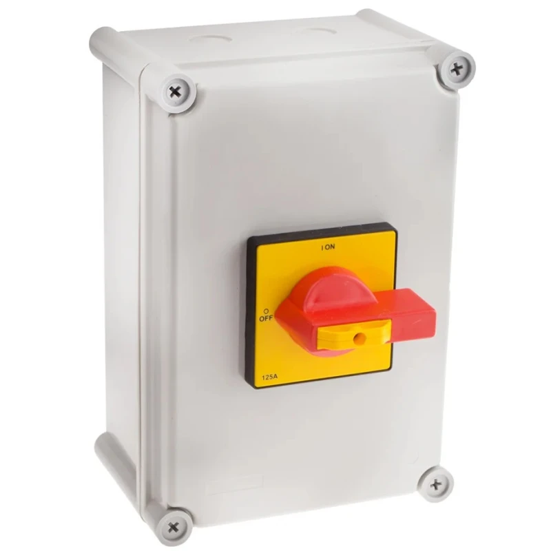 RS PRO 3-Pole Panel Mount Isolator Switch IP65, 125A, 75 kW IP65