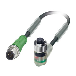 Phoenix Contact Sensor Actuator Cable Male 4 Way M12 to Female 4 Way M12, Polyurethane Jacket, 1.5m, 24V 1668535