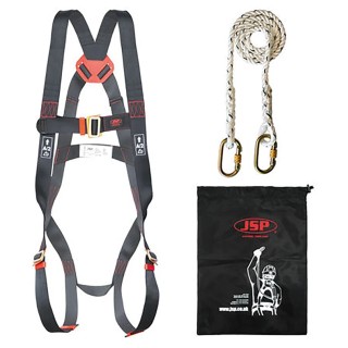 JSP Safety Harness Kit with Lanyard and Draw String Bag 136kg Weight Capacity FAR1101