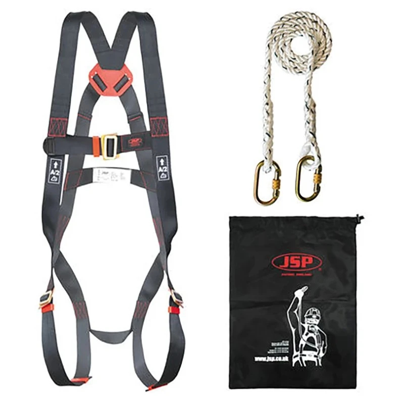 JSP Safety Harness Kit with Lanyard and Draw String Bag 136kg Weight Capacity FAR1101