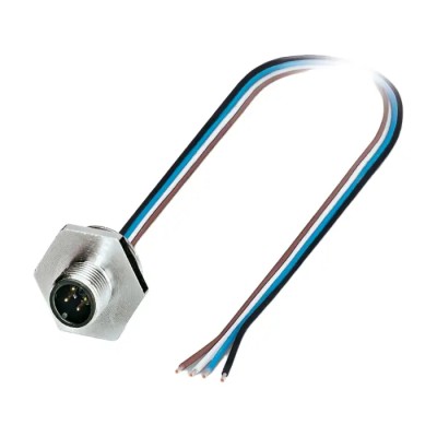 Phoenix Contact Sensor Actuator Cable Male 4 Way M12 to 4 Way Free Cable End 500mm 25V 1408415