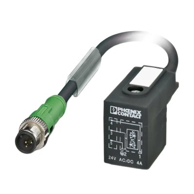 Phoenix Contact Sensor Actuator Cable Male 3 Way M12 to 3 Way DIN 43650 Form B, Polyurethane Jacket, 300 mm Length 1435137