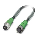 Phoenix Contact Sensor Actuator Cable Male 5 way Straight to Female 5 way Straight, 600 mm, 22AWG, Polyurethane 1681596
