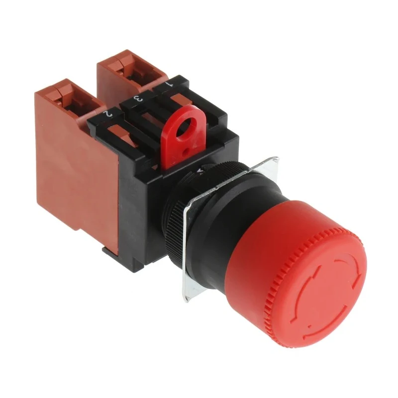 Omron Emergency Stop Push Button Panel Mount 22 mm Cutout 2 NC IP65 Twist Release A22E-S-02