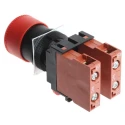 Omron Emergency Stop Push Button Panel Mount 22 mm Cutout 2 NC IP65 Twist Release A22E-S-02