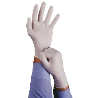 Ansell Beige Latex Disposable Gloves 0.12 mm Thickness Food Safe Chemical Resistant Powder-Free 100 Gloves 240mm 69318100