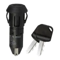 C & K Key Switch SPST 4A 2-Way Flat-Key Nylon Housing Round Bezel PM061UEBM05KQ22