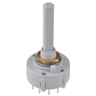 Lorlin 12 Position SPST Rotary Switch, 150mA, Solder Terminals, Panel Mount, Polyamide 66 Housing CK1044
