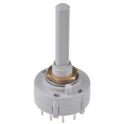 Lorlin 12 Position SPST Rotary Switch, 150mA, Solder Terminals, Panel Mount, Polyamide 66 Housing CK1044