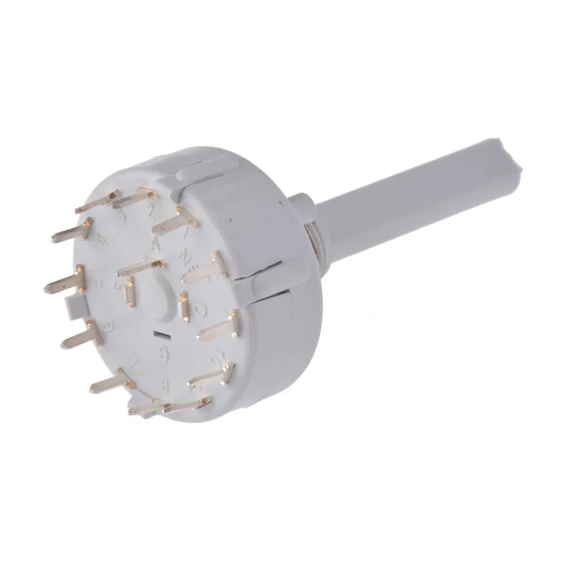 Lorlin 12 Position SPST Rotary Switch, 150mA, Solder Terminals, Panel Mount, Polyamide 66 Housing CK1044