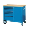 Gedore Portable Steel Workbench with Beechwood Top, 1000kg Load Capacity, 985mm Height, 1100mm Width, 550mm Length 6622830