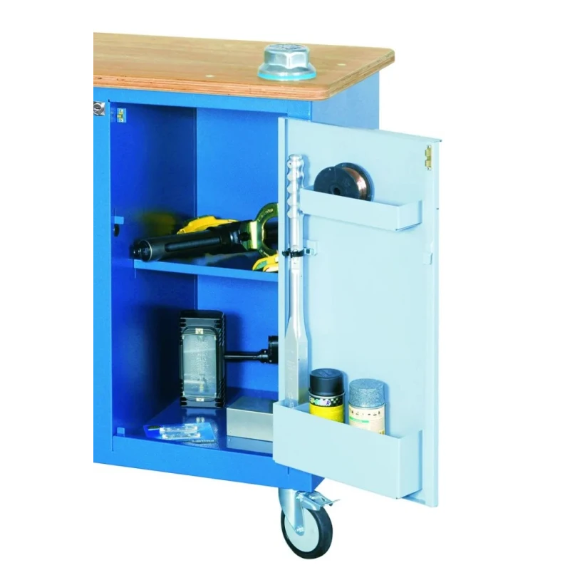 Gedore Portable Steel Workbench with Beechwood Top, 1000kg Load Capacity, 985mm Height, 1100mm Width, 550mm Length 6622830