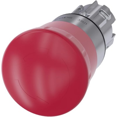 Siemens SIRIUS ACT 3SU10 Series Twist Release Emergency Stop Push Button Head 22mm Cutout Metal Mushroom 3SU1050-1HB20-0AA0
