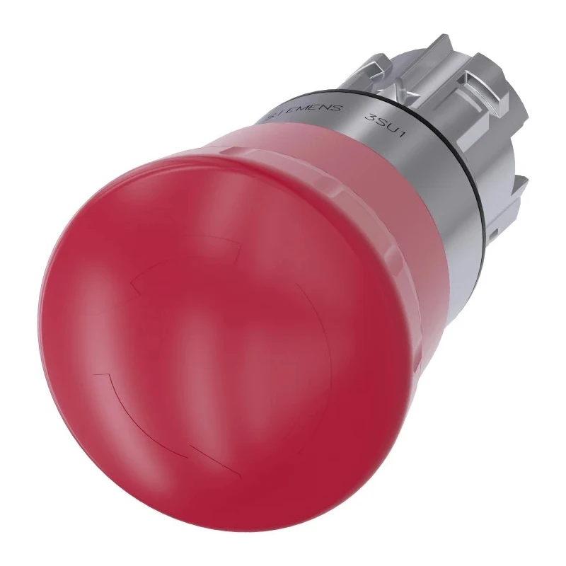 Siemens SIRIUS ACT 3SU10 Series Twist Release Emergency Stop Push Button Head 22mm Cutout Metal Mushroom 3SU1050-1HB20-0AA0