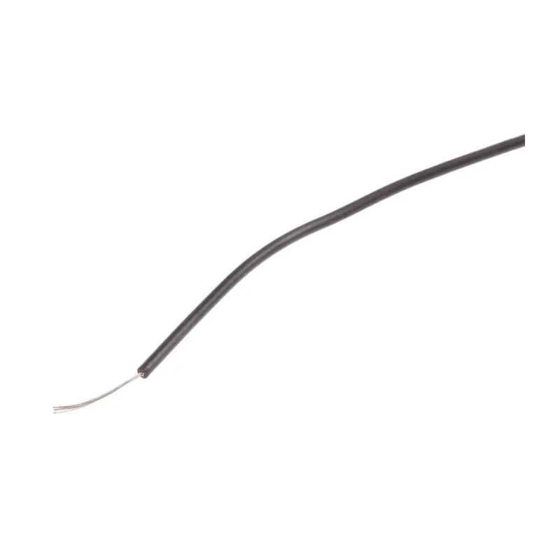 RS PRO Black 0.13 mm² Stranded Hook Up Wire, 26 AWG, 7x0.16 mm Core Strands, 100 Meter Polyvinyl Chloride Jacket 874-0393