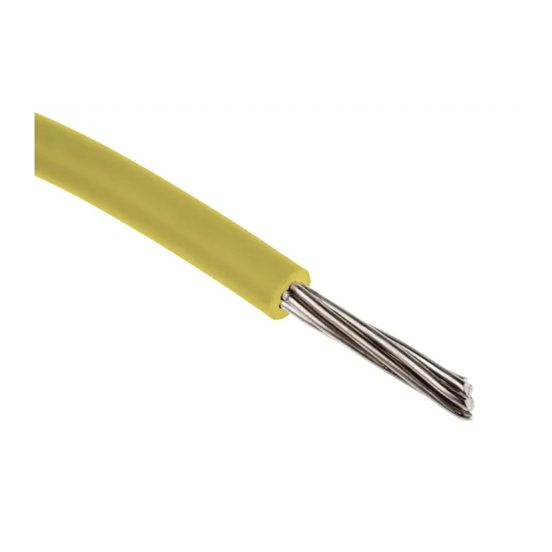 RS PRO Yellow 0.13 mm² 26 AWG UL1007 Stranded Hook Up Wire, 7x0.16 mm Core Strands, 100 m Length, Polyvinyl 874-0416