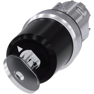 Siemens SIRIUS ACT 3SU10 2-position Key Switch Head, Latching, 22 mm Cutout 3SU1050-5BF01-0AA0