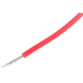 RS PRO Red 0.13 mm² 26 AWG 7/0.16 mm Core Strands Hook Up Wire, PVC Jacket, 100m Length 874-0406