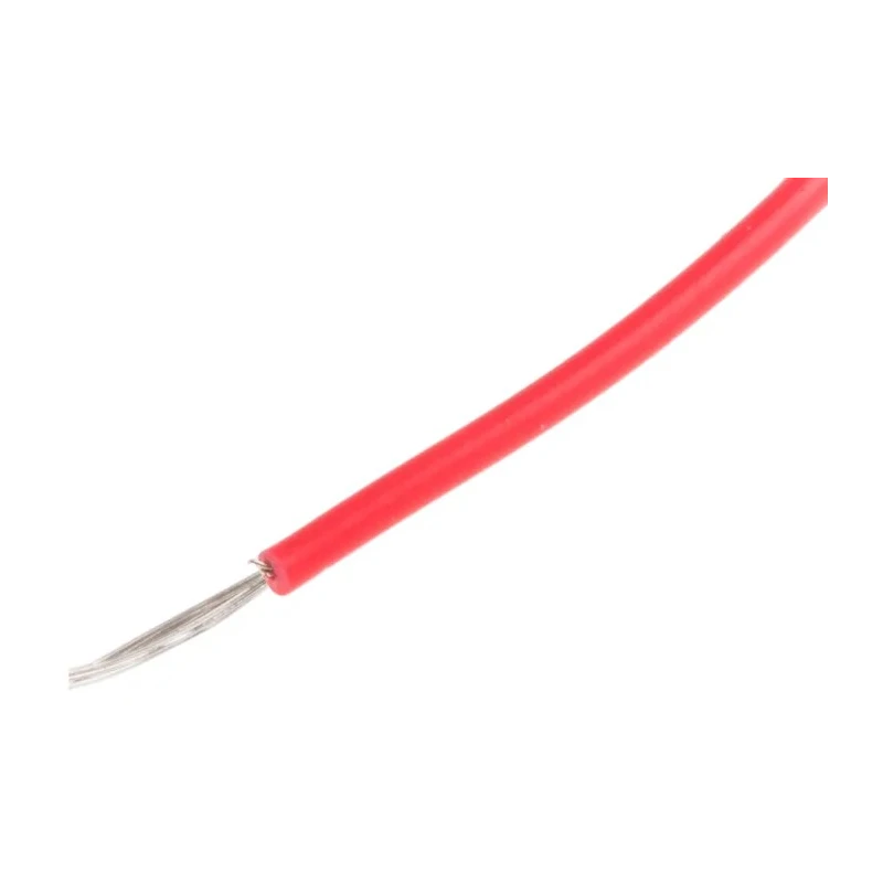 RS PRO Red 0.13 mm² 26 AWG 7/0.16 mm Core Strands Hook Up Wire, PVC Jacket, 100m Length 874-0406