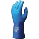 Showa 281 TEMRES Blue Nylon Work Gloves Size 9 Aqua Polymer Coating SHO281