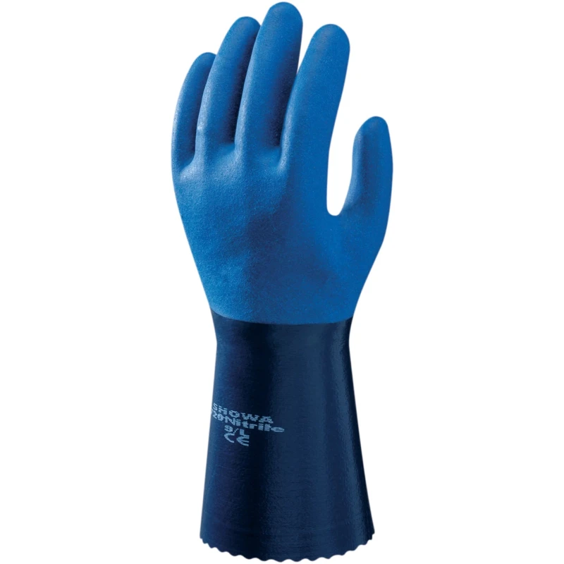 Showa Blue Nylon Polyester Nitrile Coated Work Gloves Size 7 SHO720