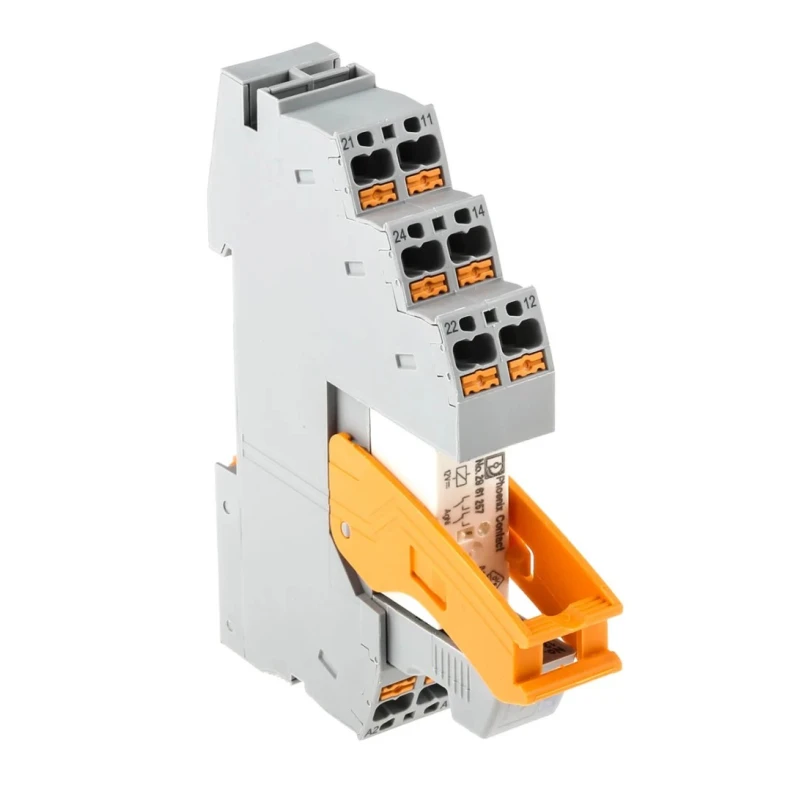 Phoenix Contact DIN Rail Interface Relay, 12V DC Coil, 10mA Switching Current, DPDT 2906223