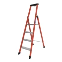 TUBESCA Fibreglass 4 Steps Step Ladder with Aluminium Rungs, 0.92m Platform Height, 1.58m Open Length 04472004