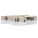 RS PRO DIN Rail Terminal Block Beige, 4mm² Cable CSA, 1-Level Screw Termination, 800V, 32A Current 878-7516