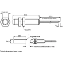 Assemtech Cylindrical Reed Switch 400V AC 1A Nickel Plated Brass Housing PTA 470/30